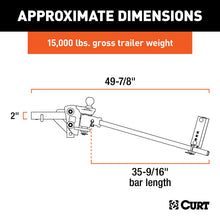 Load image into Gallery viewer, Curt TruTrack Trunnion Bar Weight Distribution System (10000-15000lbs 35-9/16in Bars)