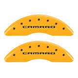 MGP 4 Caliper Covers Engraved Front & Rear Gen 5/Camaro Yellow finish black ch