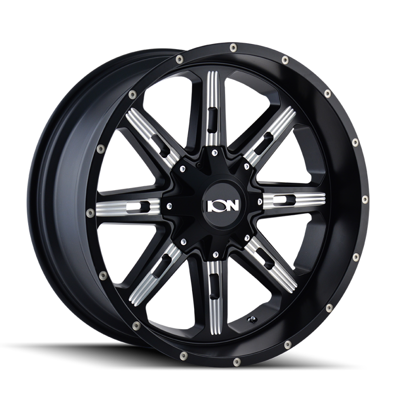 ION Type 184 18x9 / 8x165.1 BP / 18mm Offset / 130.8mm Hub Satin Black/Milled Spokes Wheel