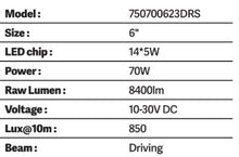 Load image into Gallery viewer, Go Rhino Xplor Bright Series Round LED Driving Light Kit w/DRL (Surface Mount) 6in - Blk (2 pc)
