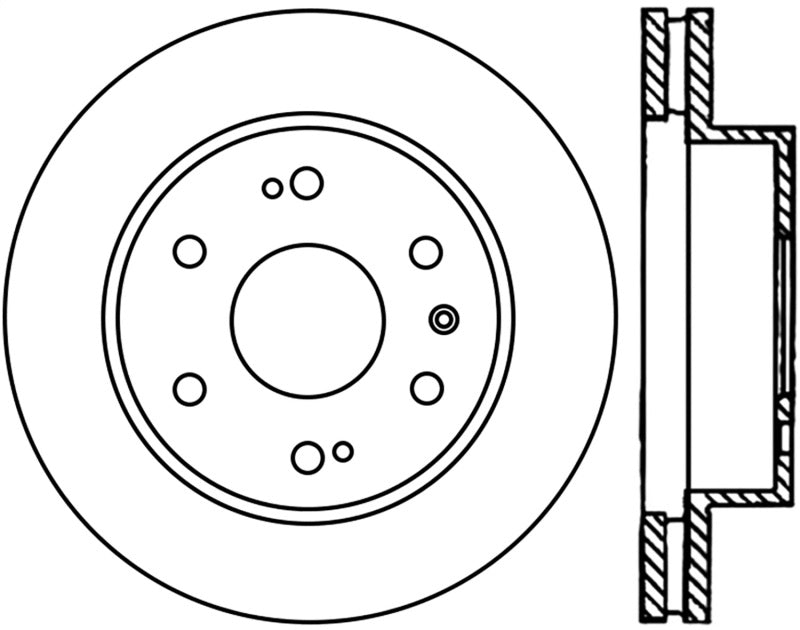 StopTech 2005+ Chevrolet Silverado 1500 Sport Slotted & Drilled Front Left Cyro Rotor