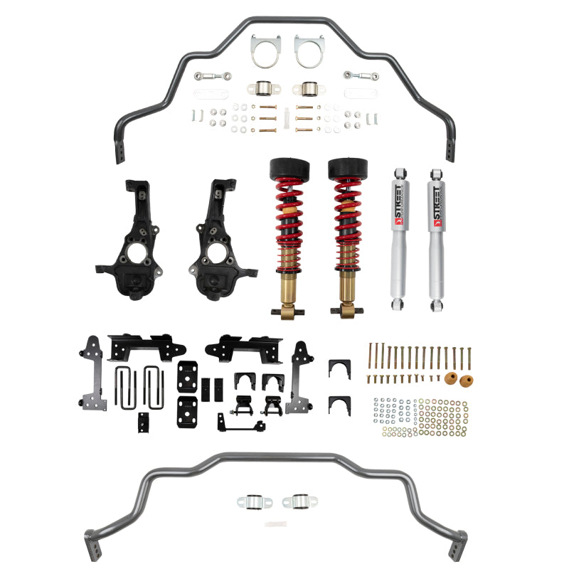 Belltech LOWERING KIT 2019+ GM Silverado / Sierra 1500 4WD All Cabs - 2-5in Fr / 6in R