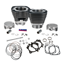 Load image into Gallery viewer, S&amp;S Cycle 84-99 BT 4 1/8in Bore Cylinder Kit For S&amp;S V111 Engine - Wrinkle Black
