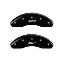 Load image into Gallery viewer, MGP 4 Caliper Covers Engraved Front &amp; Rear MGP Black finish silver ch