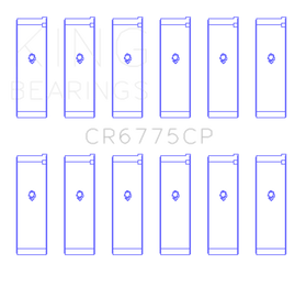 King Engine Bearings 01-06 Nissan 3.5L VQ35DE Connecting Rod Bearing Set (6 Pairs)