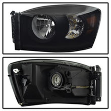 Load image into Gallery viewer, xTune Dodge Ram 1500 06-08 Amber Crystal Headlights Black Smoked HD-JH-DR06-AM-BSM