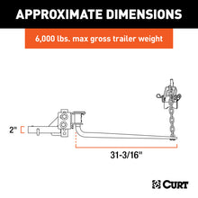 Load image into Gallery viewer, Curt MV Round Bar Weight Distribution Hitch (5000-6000lbs 31-3/16in Bars)