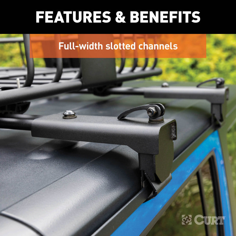 Curt Wrangler JL/Gladiator Roof Rack Crossbars (2 Pack)