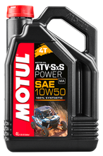 Load image into Gallery viewer, Motul 4L ATV-SXS POWER 4-Stroke Engine Oil 10W50 4T