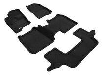 Load image into Gallery viewer, 3D MAXpider 09-19 Ford Flex w Center Console Elegant 1st 2nd 3rd (2 Eyelets) -Floor Mat Set (Black)