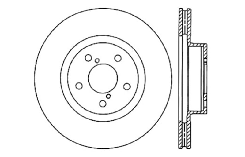 StopTech 12-14 Subaru WRX Drilled Sport Brake Cryo Rotor