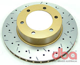 DBA 7/96+Toyota Landcruiser 90 Series Front Drilled & Slotted 4000 Series Rotor