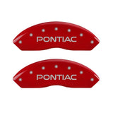 MGP 4 Caliper Covers Engraved Front Pontiac Rear Arrow Red Finish Silver Char 2007 Pontiac Solstice