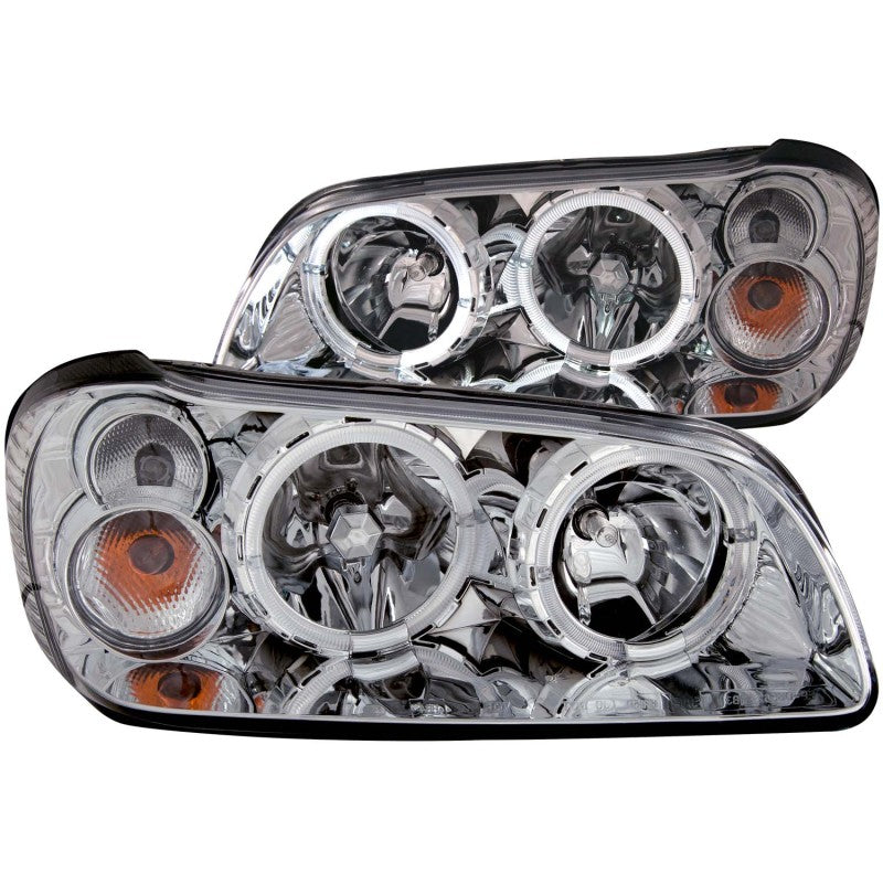 ANZO 2002-2003 Nissan Maxima Crystal Headlights w/ Halo Chrome