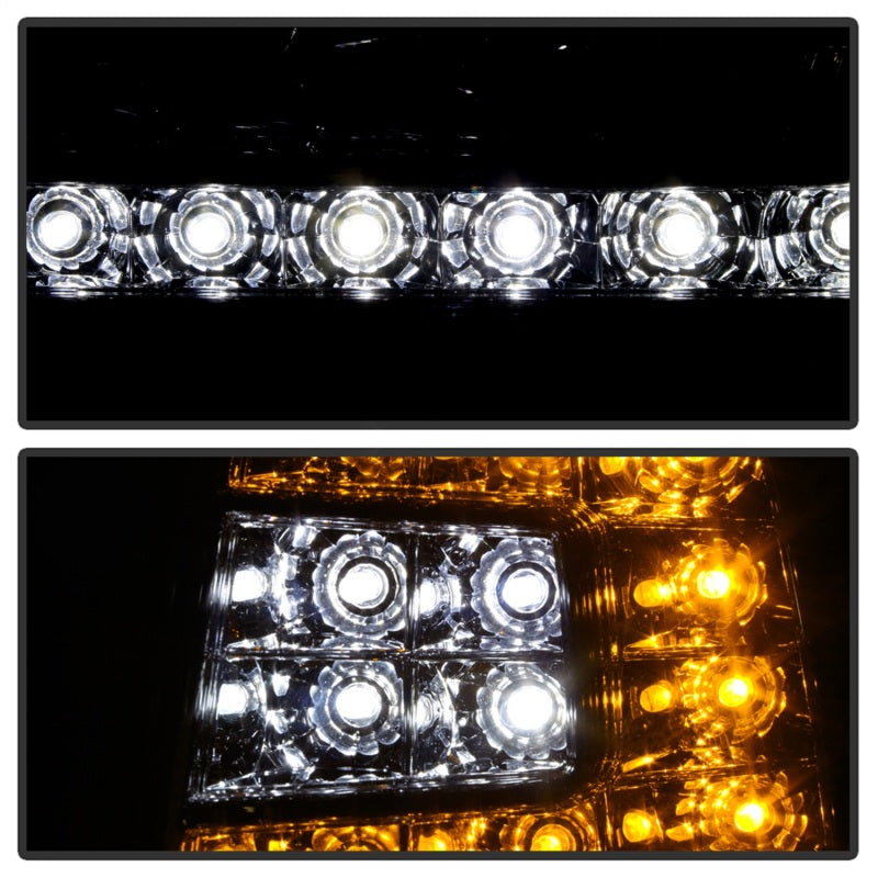 xTune Ford F150 97-03 Crystal Headlights w/ Clear LED Corners Chrome HD-ON-FF15097-LED-SET-C