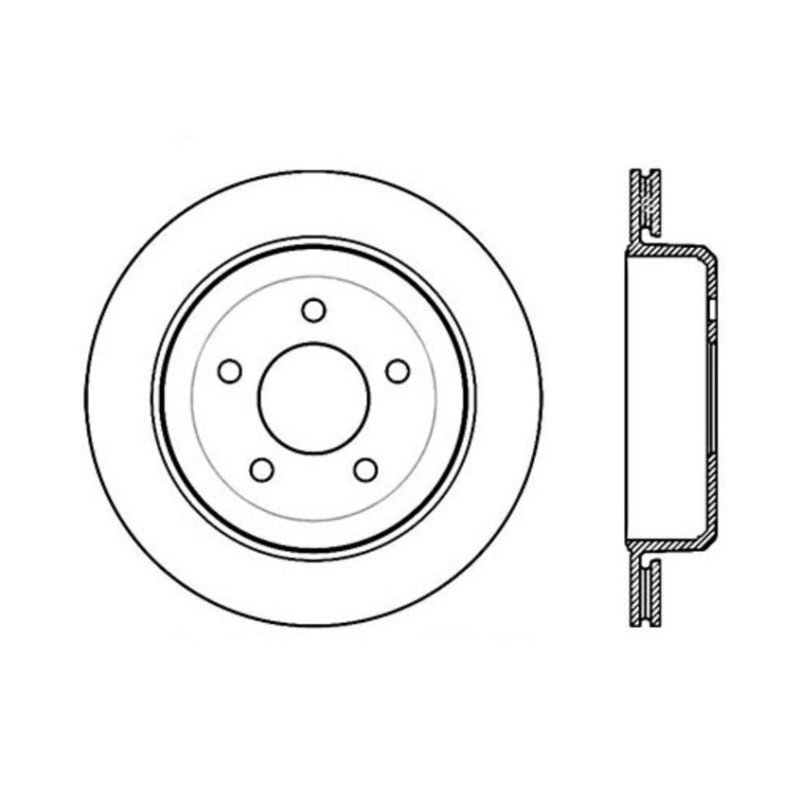 Stoptech 03-11 Ford Crown Victoria Rear Premium Cryostop Brake Rotor