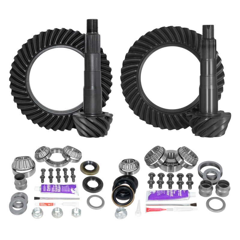Yukon Gear Ring & Pinion Gear Kit Front & Rear for Toyota 8/8IFS Diff (w/Factory Locker) 5.29 Ratio