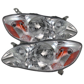 xTune Toyota Corolla 03-06 Crystal Headlights Chrome HD-JH-TC03-AM-C