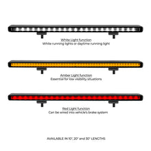 Load image into Gallery viewer, Go Rhino Xplor Flash Series Sgl Multi Function LED Light Bar (Track Mount) 10in. - Blk
