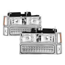 Load image into Gallery viewer, xTune 92-94 Blazer Full Size Corner/LED Bumper Headlights Chrome HD-JH-CCK88-LED-AM-C-SET
