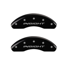 Load image into Gallery viewer, MGP Front set 2 Caliper Covers Engraved Front Insight Black finish silver ch