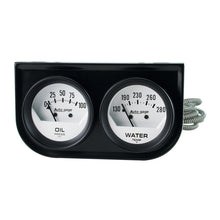 Load image into Gallery viewer, AutoMeter Gauge Console Oilp/Wtmp 2in. 100PSI/280 Deg. F Wht Dial Blk Bzl Autogage