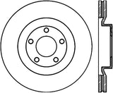 StopTech 07-15 Lincoln MKX Cryo Slotted Front Right Sport Brake Rotor