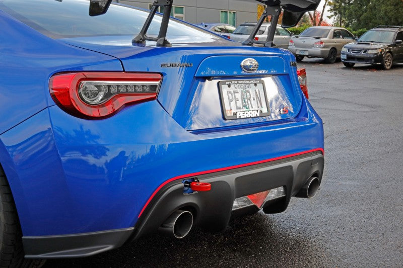PERRIN 13-26 Subaru BRZ / 13-20 Scion FRS & Toyota 86 / 22-26 GR86 Tow Hook Kit (Rear) - Red - GTR Auto
