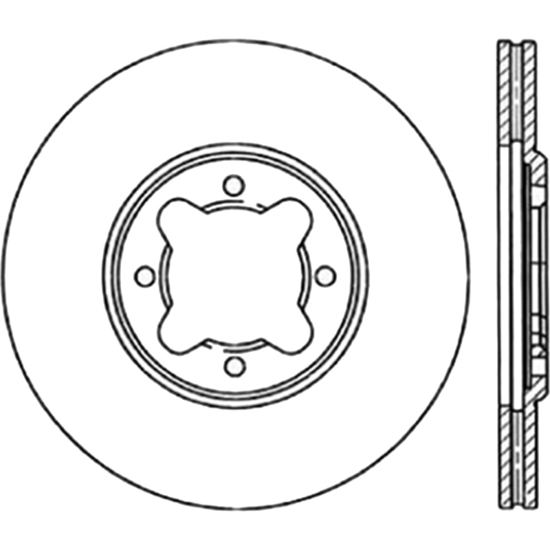 StopTech Power Slot 82-85 Toyota Supra Front Right Slotted CRYO Rotor