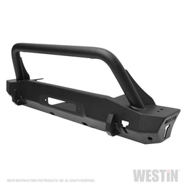Westin 18-22 Jeep Wrangler JL / 20-22 Gladiator WJ2 Stubby Front Bumper w/Bull Bar - Tex. Blk - GTR Auto