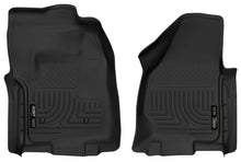 Load image into Gallery viewer, Husky Liners 12-16 Ford F-250/F-350 Standard Cab w/o Trans Case Shifter XAC Black Front Floor Liners - GTR Auto