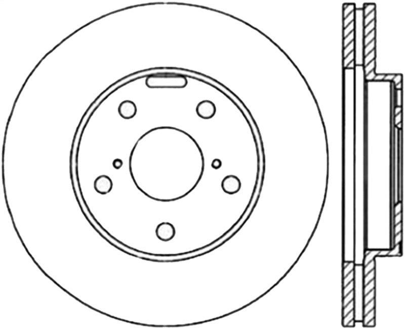 StopTech 92-98 Lexus SC 300 Sport Right Front Slotted Cryo Rotor