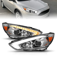 Load image into Gallery viewer, ANZO 15-18 Ford Focus Projector Headlights - w/ Light Bar Switchback Chrome Housing