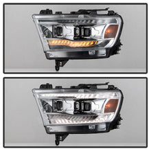 Load image into Gallery viewer, Spyder Dodge Ram 19-20 Halogen Model Projector Headlights Chrome PRO-YD-DR19HALSI-SEQ-C