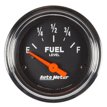 Load image into Gallery viewer, Autometer Traditional Chrome Gauge Fuel Level 2 1/16in 73e To 10f(Aftermarket Linear) Elec