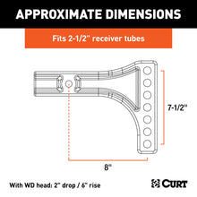 Load image into Gallery viewer, Curt Weight Distribution Shank (2-1/2in Shank 2in Drop 6in Rise)