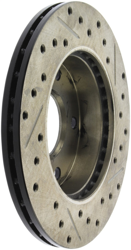 StopTech 94-96 Nissan 240SX SportStop Slotted & Drilled Front Right Rotor