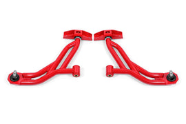 BMR 10-14 Ford Mustang Non-Adj. Lower A-Arms Delrin/Rod End w/ 19mm Tall Ball Joint - Red - GTR Auto