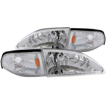 Load image into Gallery viewer, ANZO 1994-1998 Ford Mustang Crystal Headlights Chrome