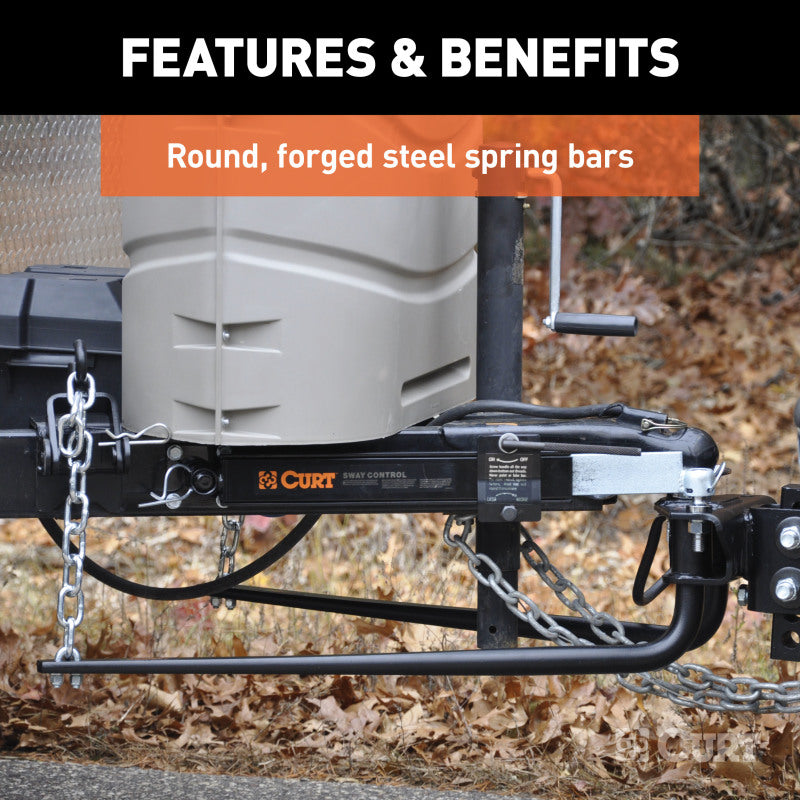 Curt Round Bar Weight Distribution Hitch Kit (10000-14Klbs 31-5/8in Bars)