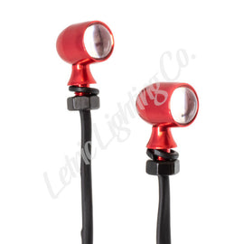 Letric Lighting 12mm Mini Red Turn Signal LEDs - Red Anodized