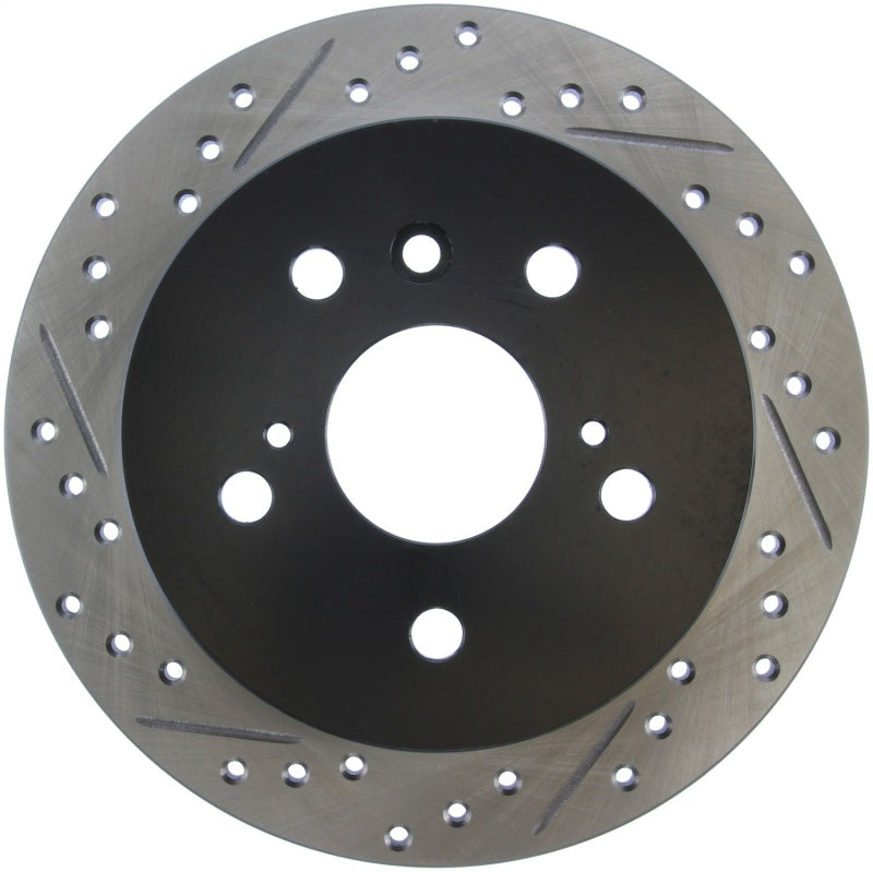 StopTech 02-06 Lexus ES 250/300/330/350 / 05-07 Toyota Avalon Slotted & Drilled Right Rear Rotor