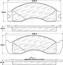 StopTech Sport Brake Pads w/Shims - Front