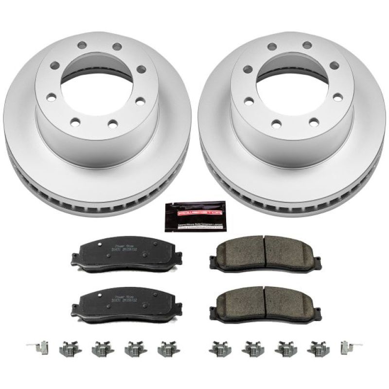 Power Stop 2012 Ford F-350 Super Duty Front Z17 Coated Brake Kit