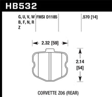 Load image into Gallery viewer, Hawk 06-10 Chevy Corvette (OEM Pad Design) Rear HP+ Street Brake Pads