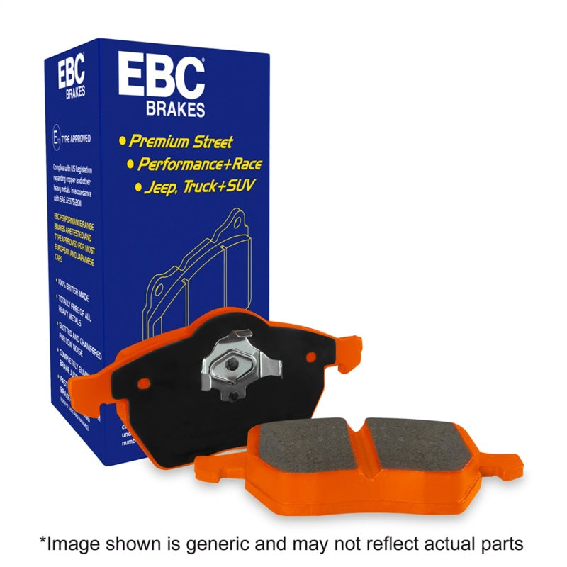 EBC 01-03 Porsche 911 (996) (Cast Iron Rotor only) 3.6 Twin Turbo GT2 Orangestuff Front Brake Pads