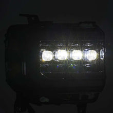 Load image into Gallery viewer, AlphaRex 14-18 GMC Sierra NOVA LED Proj Headlights Plnk Style Alpha Blk w/Activ Light/Seq Signal/DRL