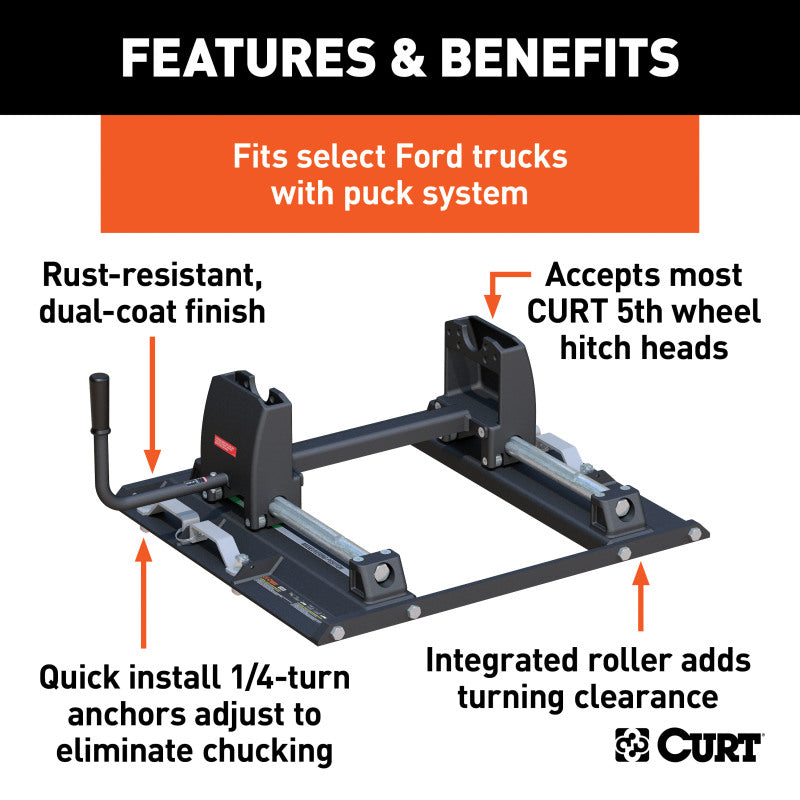 Curt OEM Puck System 5th Wheel Roller for Ford