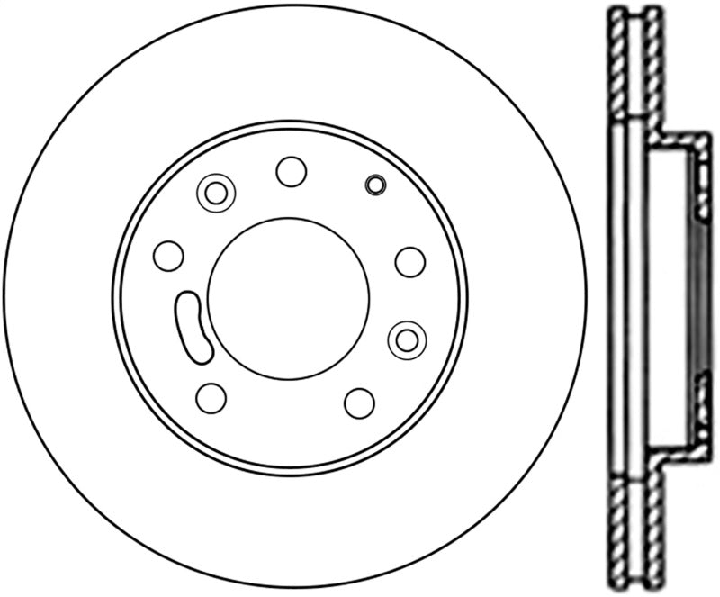 StopTech Power Slot 2003 Mazda Protege  Cryo SportStop Slotted Front Right Rotor