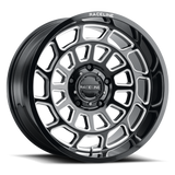 Raceline 955M Warp 20x9in / 5x150 BP / 18mm Offset / 110.3mm Bore - Satin Black & Milled Wheel